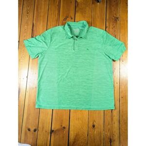 Tommy Bahama Island Zone Polo Shirt Men's Large Green Polyester Travel Golf